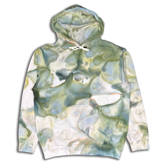 signature dyed hoodie - eat your greens