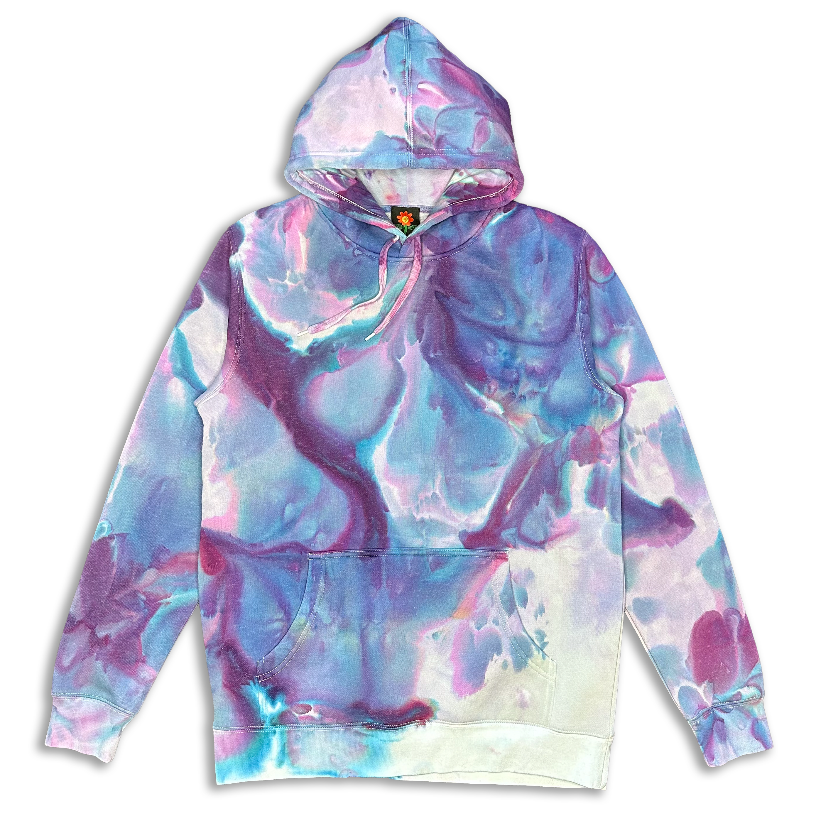 【2plan】Brooch tie dye balloon hoodie Signature Dyed Hoodie | Tie Dye Fleece Hoodie | Vision Bored