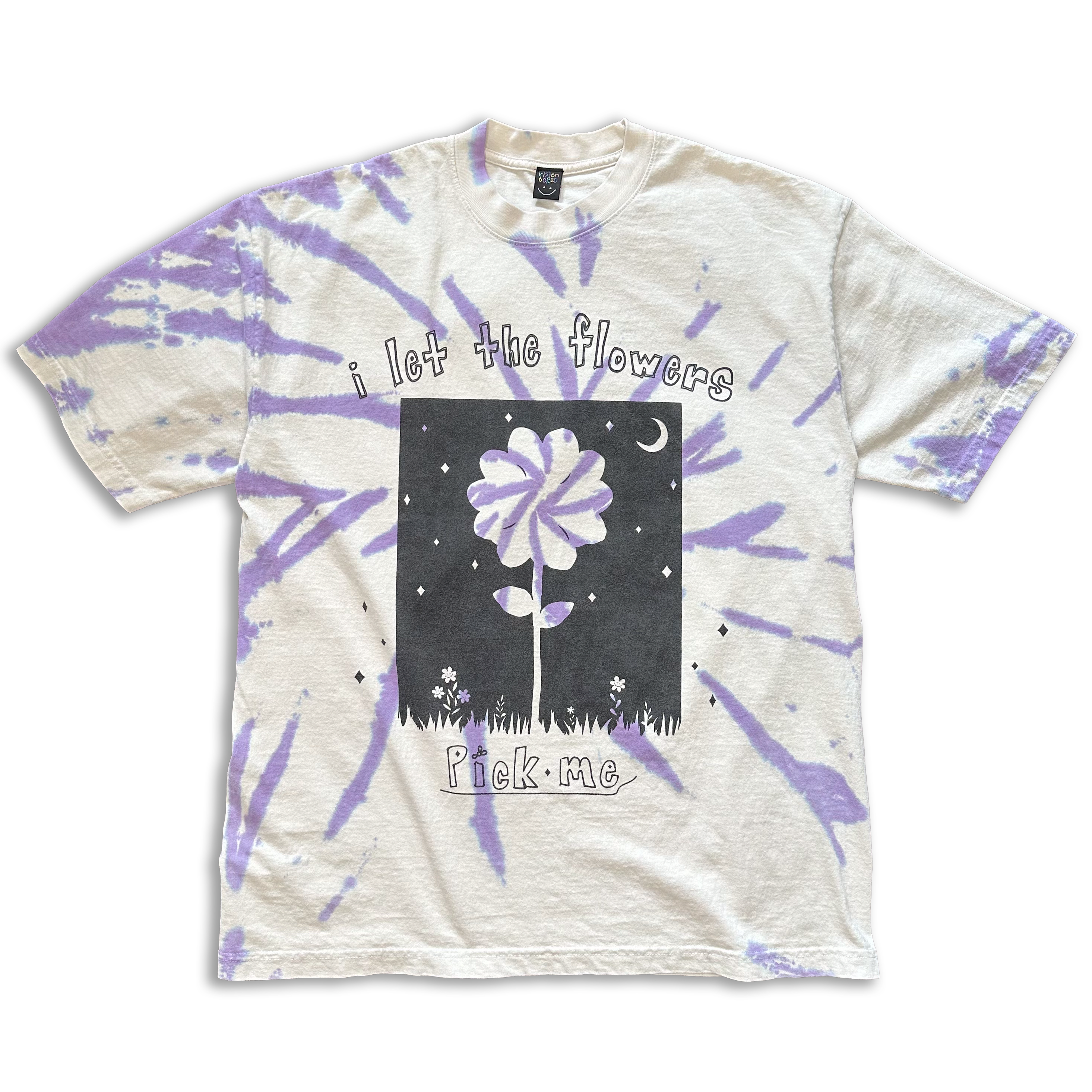 Tie Dye Flower Tee | Tie Dye Oversized Tee | Vision Bored