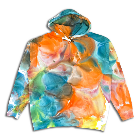 signature dyed hoodie - reef