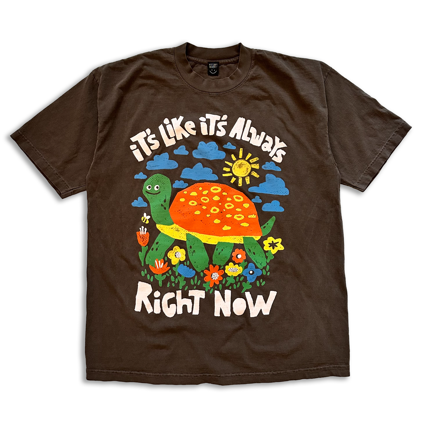 right now tee - clove brown
