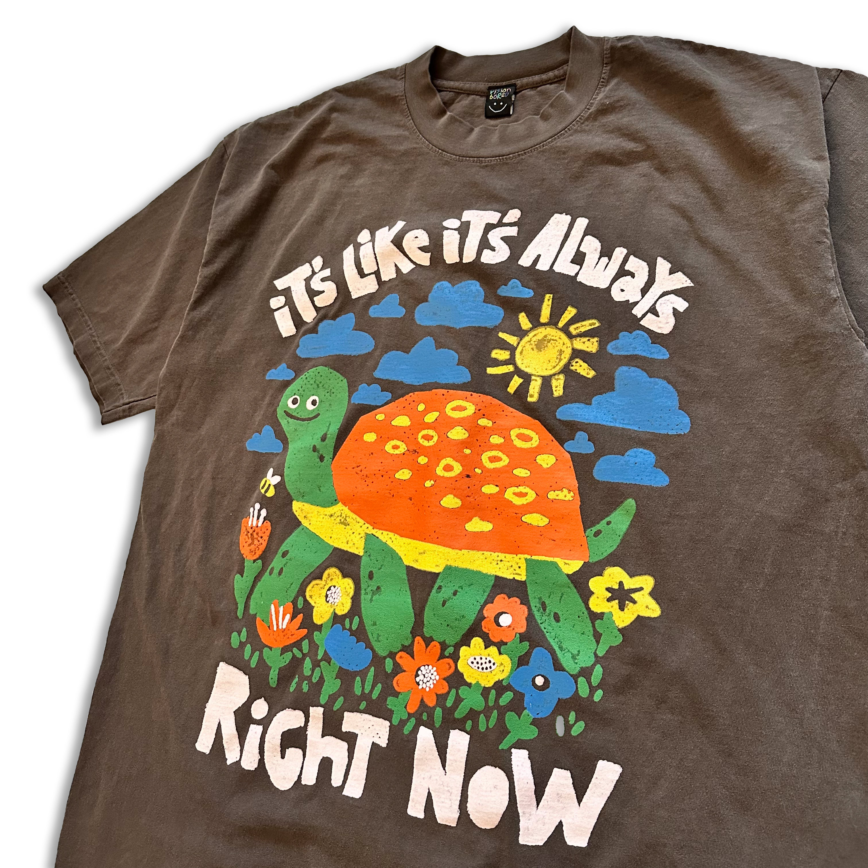 right now tee - clove brown