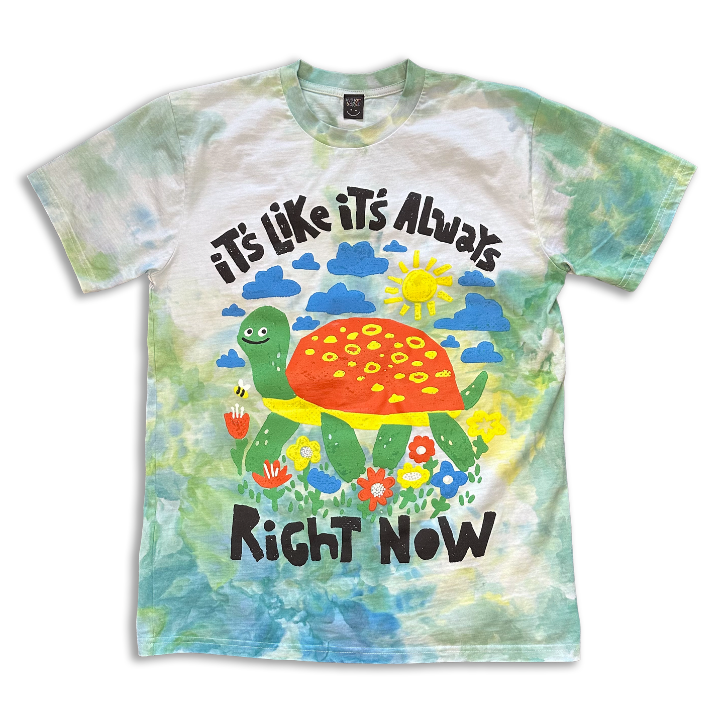 right now tee - hand dyed